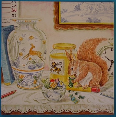 Ceramiche d-Arte di Albisola - Piastra in maiolica.